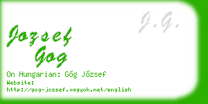 jozsef gog business card